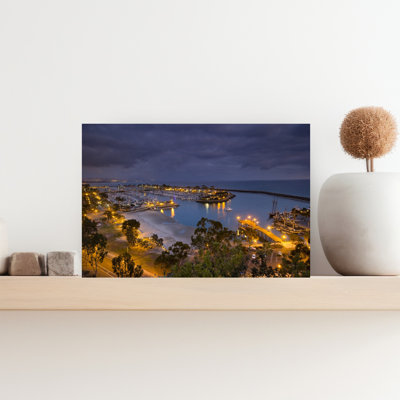 Elevated View Of A Harbor, Dana Point Harbor, Dana Point, Orange County, California, Usa Abstract Contemporary Landscape Nature Wall Art