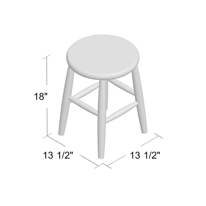 Manatuto Solid Wood Accent Stool