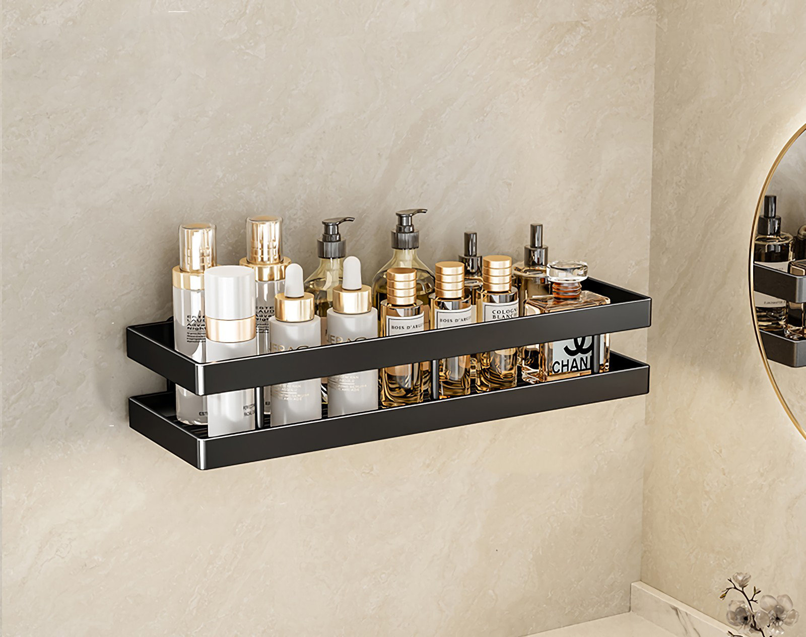 Prep & Savour Bathroom Rack No Drilling Required, Perfect For Storing