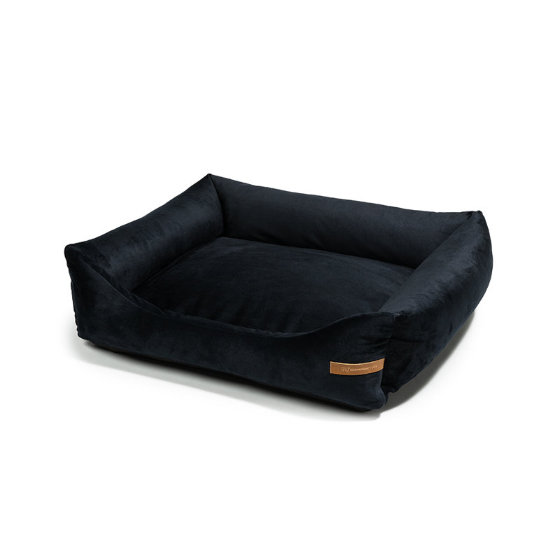 Orthopedic Polyester Pet Bed, 20cm H x 85cm W x 105cm D, Black
