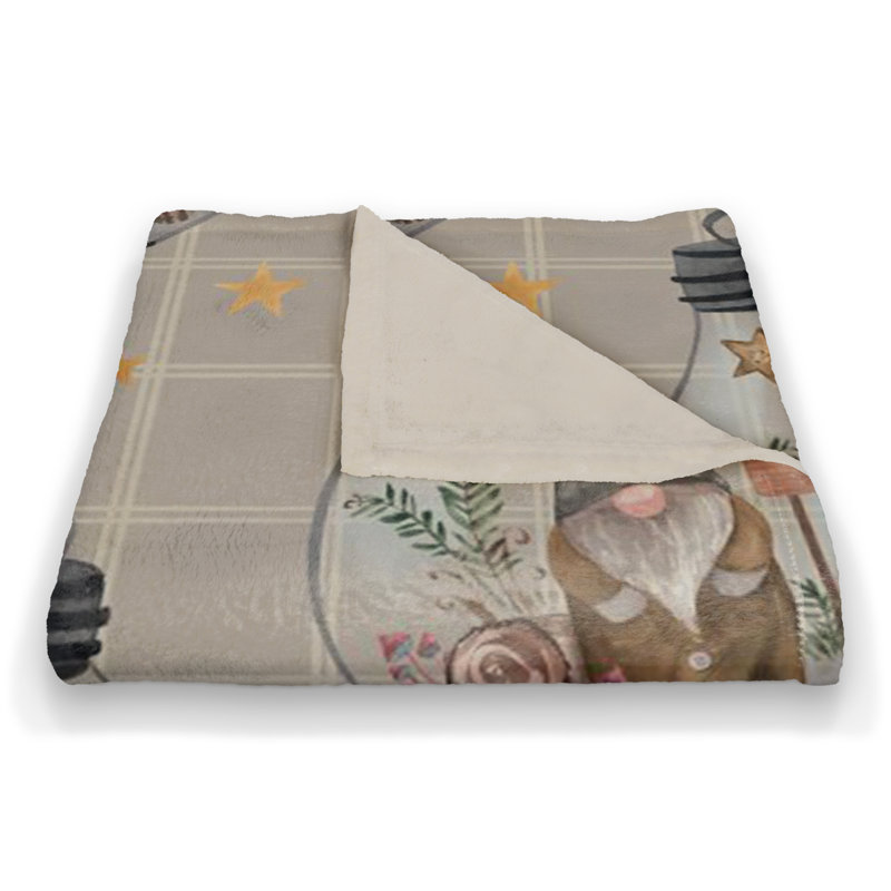 Hand Woven Throw Blanket, Gray/White