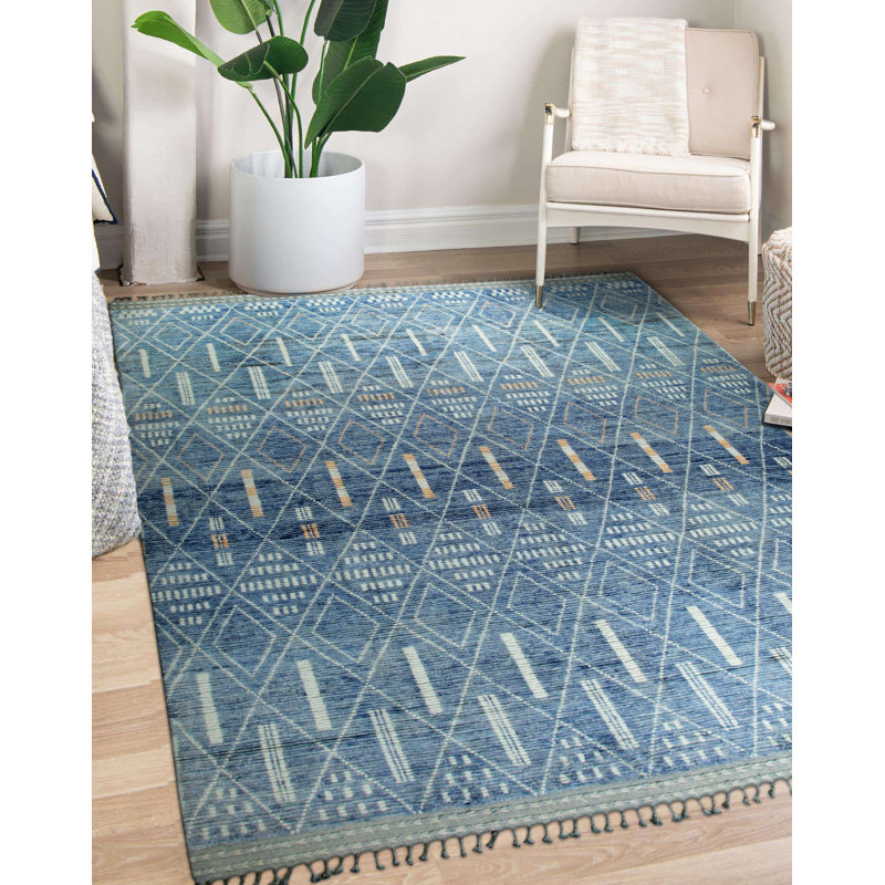 Tapis transitionnel bleu Refin Marrakech