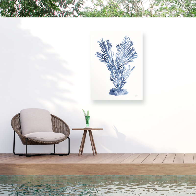 Toile d'extérieur Mary Urban Shibori Coral I, H 47 po x l 35 po