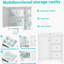 Meuble-lavabo de salle de bain avec lavabo, armoire de rangement avec 3 tiroirs et tablettes réglables-383403637