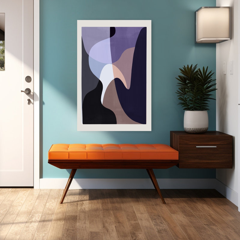 Art contemporain abstrait géométrique, H 48 po x l 32 po