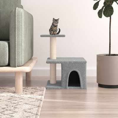 vidaXL Cat Tree Engineered wood, plush, sisal Compact Durable