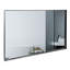 Miroir de salle de bain 40 po x 30 po noir brillant - Cadre rectangulaire en métal avec rebord biseauté et reflet HD, rouille, fixation simple complétée sans difficulté pour le cadre du meuble-lavabo transparent et antirouille, facile-1959822130