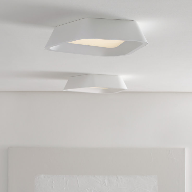 Rhonan 1 - Light LED Flush Mount, Matte White/White