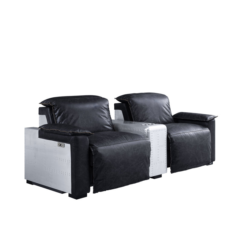 Causeuse inclinable 86 po avec accoudoirs coussinés