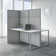 Easy Office Rectangle 2 Person Cubicle with Cable Management