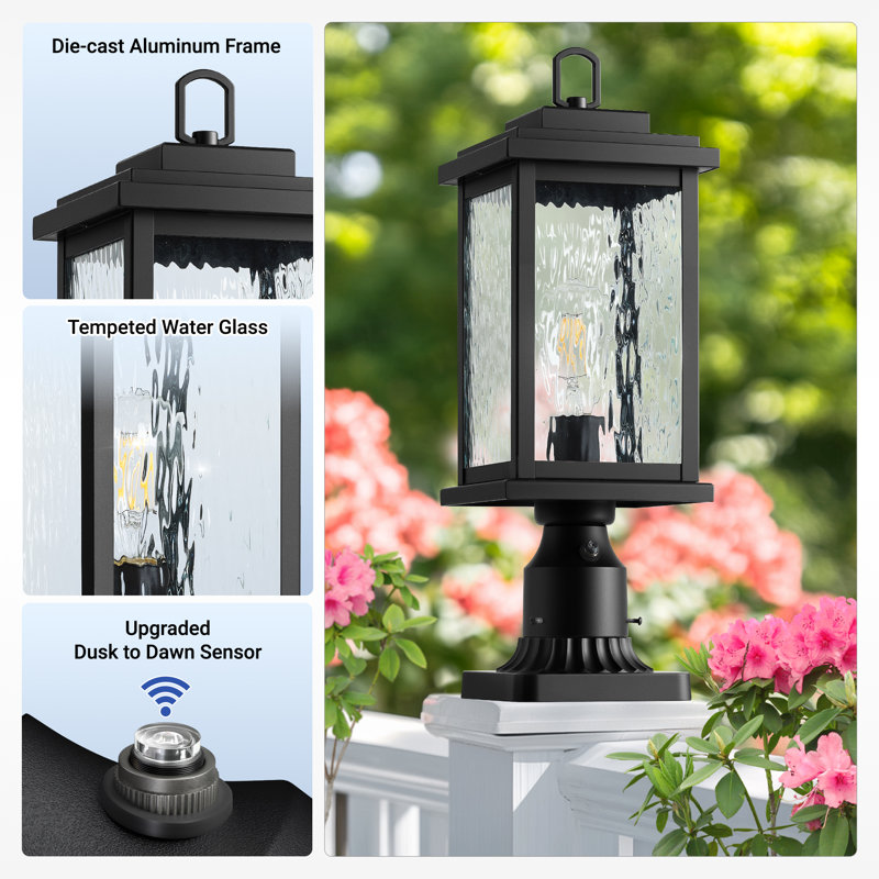 Lanterne murale à pilier H 20,8 ", H 20,8 po x l 5,8 po x P 5,8 po