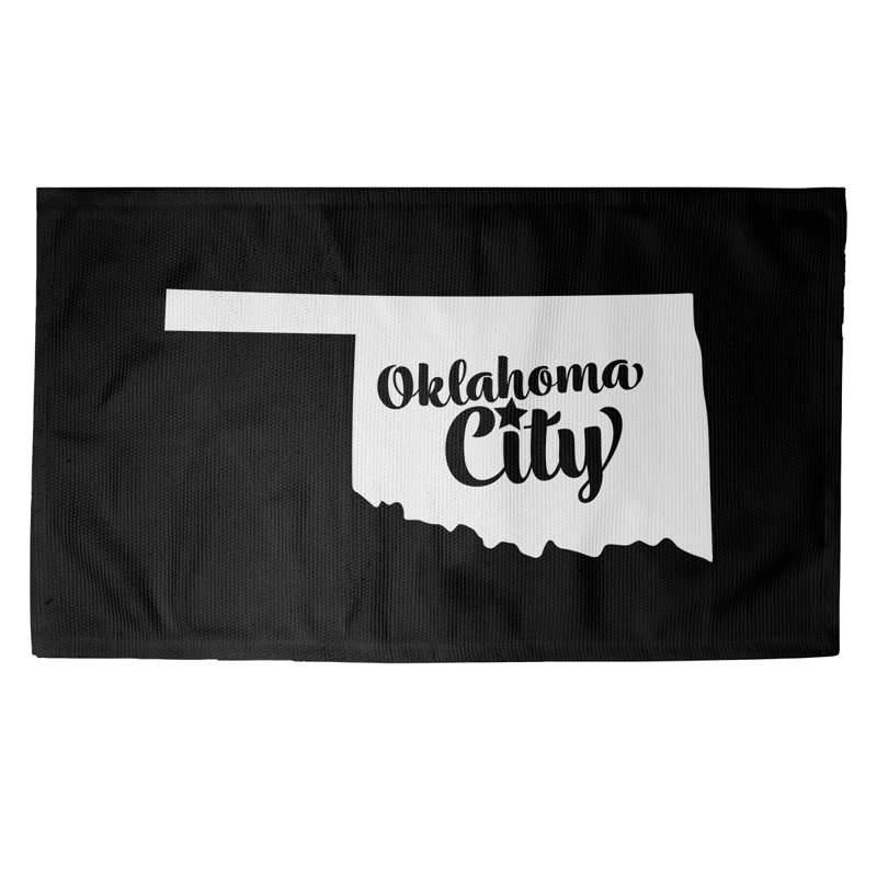 Tapis oklahoma area black Tulsa, Rectangle 5 pi x 7 pi