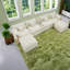 Canapé d'angle moderne en forme de U avec console de rangement, canapé en chenille pour salon familial-651938807