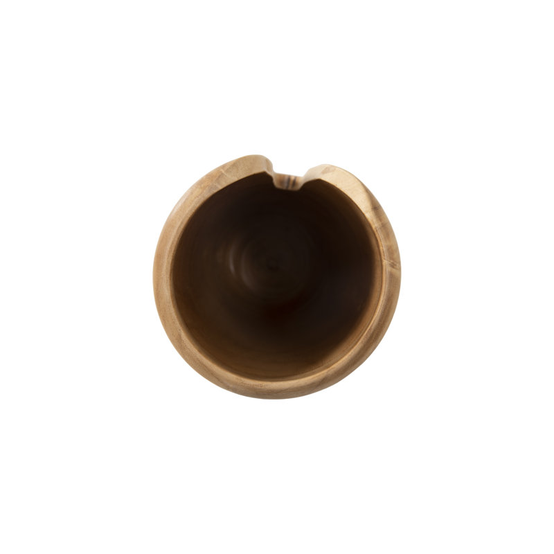Interval Wood Vase, 17" H x 6" W x 6" D, Brown