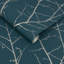 Floral Non-Pasted Metallic Wallpaper Double Roll-1505293844