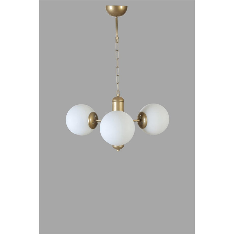 Chandle Chandelier, Gold/White