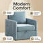Fauteuil d'appoint pivotant en chenille de 29,5 po avec rangement caché, accoudoirs et coussin capitonnés, forme carrée-779448896