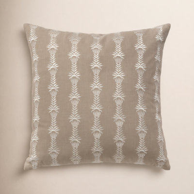 Tasha 20" x 20" Embroidered Throw Pillow