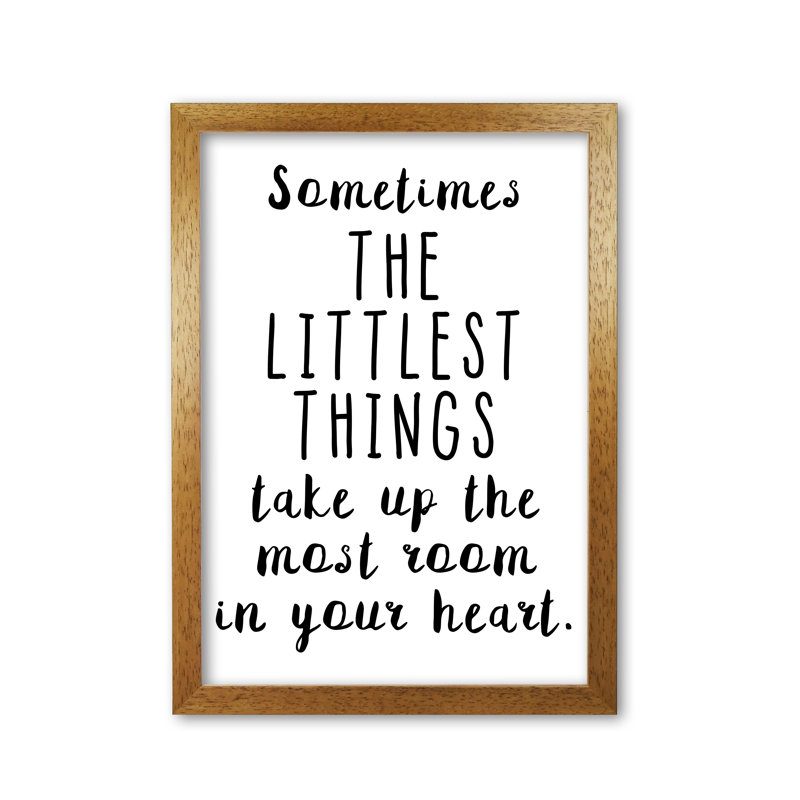 The Littlest Things - Print, Honey Oak Frame, 42 cm H x 30 cm W x 5 cm D