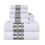 Mikira Larissa Cotton Medium Weight Geometric Border 8 Piece Assorted Towel Set-101285621
