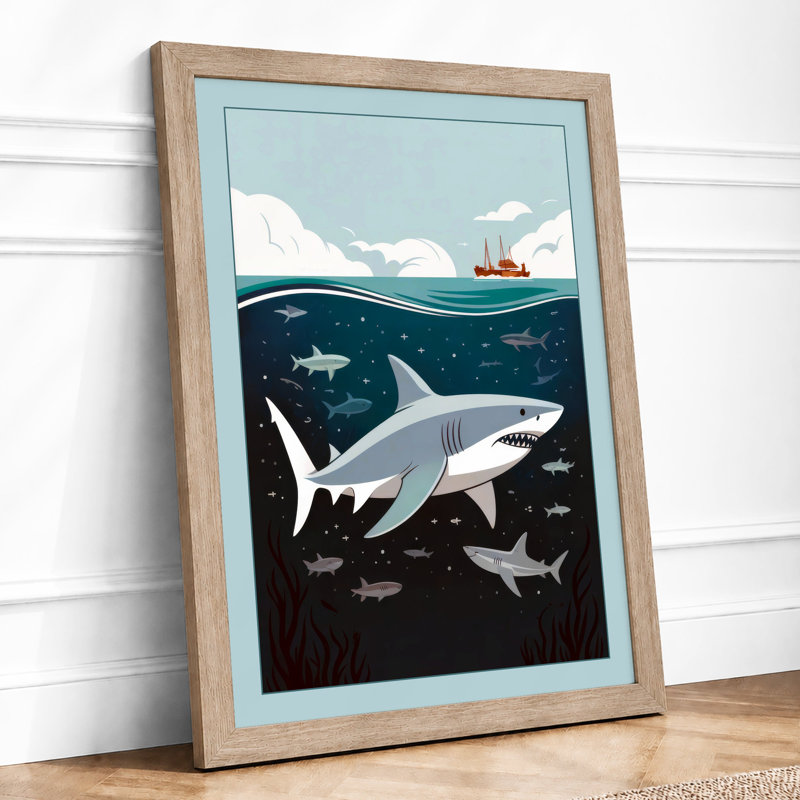 Surface and Depths Coastal - Framed Print, Oak, A3 - 42.0 x 29.7 cm