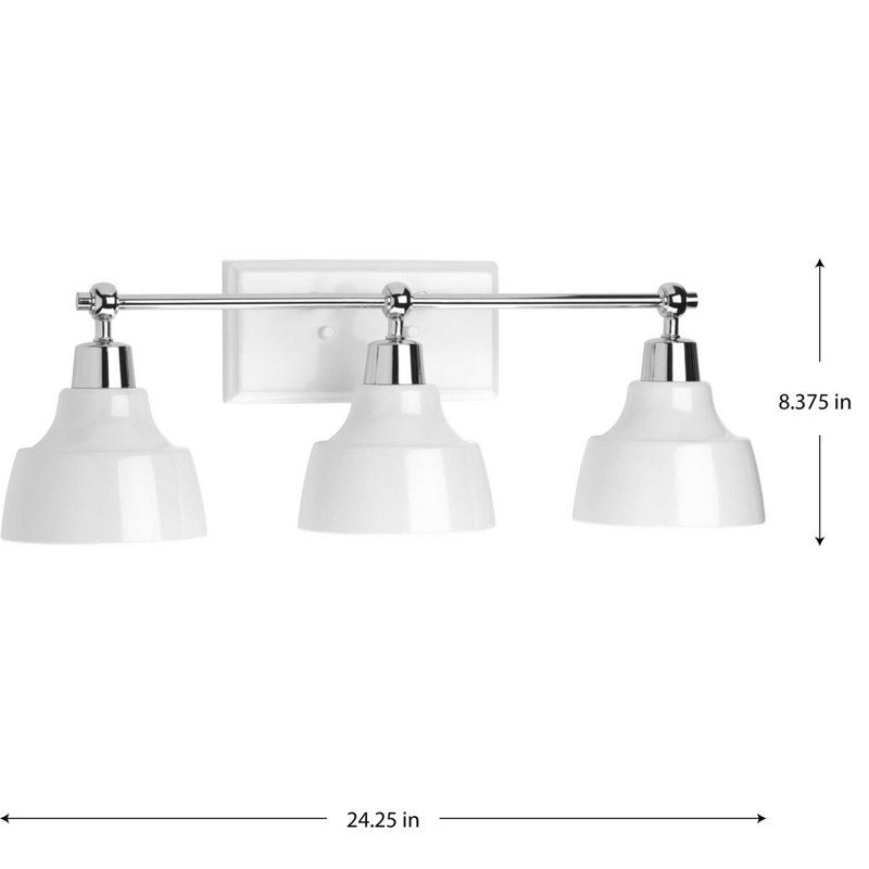 Mable 3 - Light Dimmable Vanity Light, Polished Chrome, White