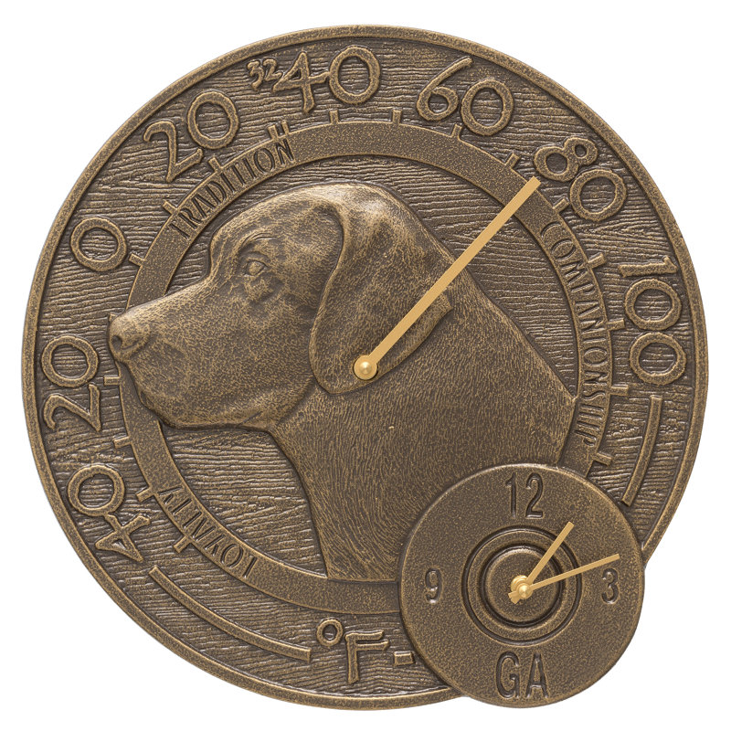 Metal Wall Clock, French Bronze