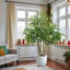 Ficus artificiel de 7 pi - Mini arbre Banyan avec tronc naturel