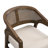 Stanley Wooden Dining Chairs with Cane Back & Upholstered Seat-965167543-949471482