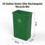 Poubelle de recyclage en plastique 23 gallons-129212610