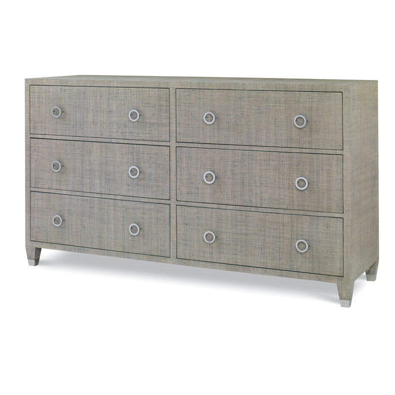 Caribe 6 - Drawer Solid Wood Dresser, French Gray