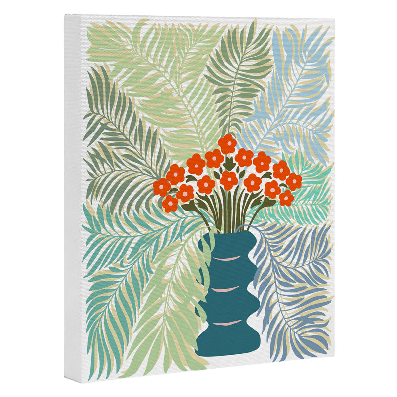 DESIGN DESIGN, impression sur toile de palmier dannick, Toile tendue, H 20 po x l 16 po x P 1,25 po