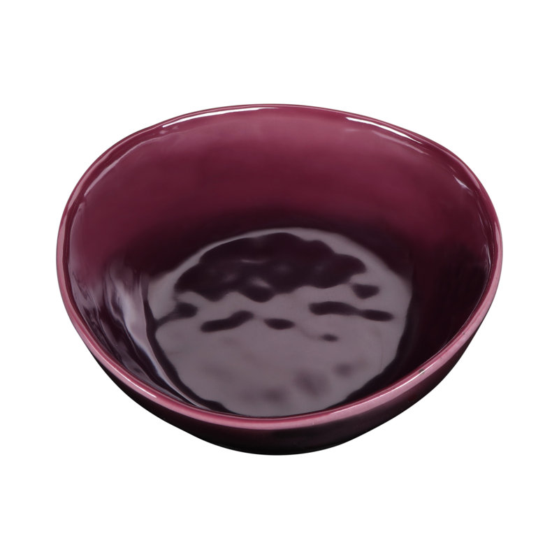 Maya 6" Melamine Irregular Round Bowl, Purple