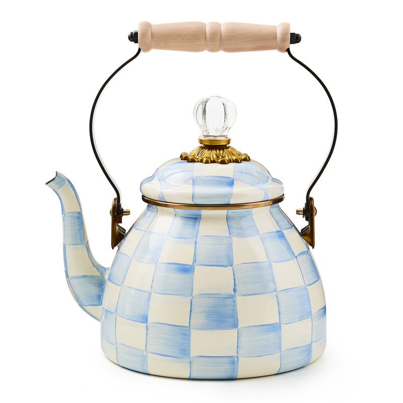 Sky Check Tea Kettle, 2 quarts