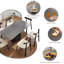 Ensemble de table de salle à manger 7 pièces 7 pièces avec 6 chaises en similicuir-116240320-116240324-116240319