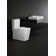 Eurocube® Alpine White Rectangular Wall Mount Bathroom Sink with Overflow