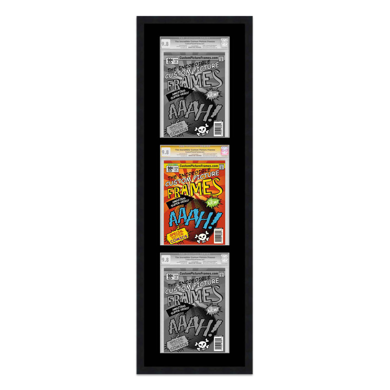 Afficher un collage de bandes dessinées, Noir / noir, 7,25 po x 10,5 po