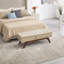 Banc rembourré en similicuir avec 4 pieds-604296617