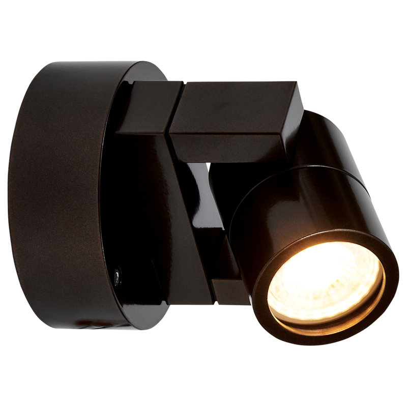 Bronze 4-Inch Adjustable LED Outdoor Wall Spotlight