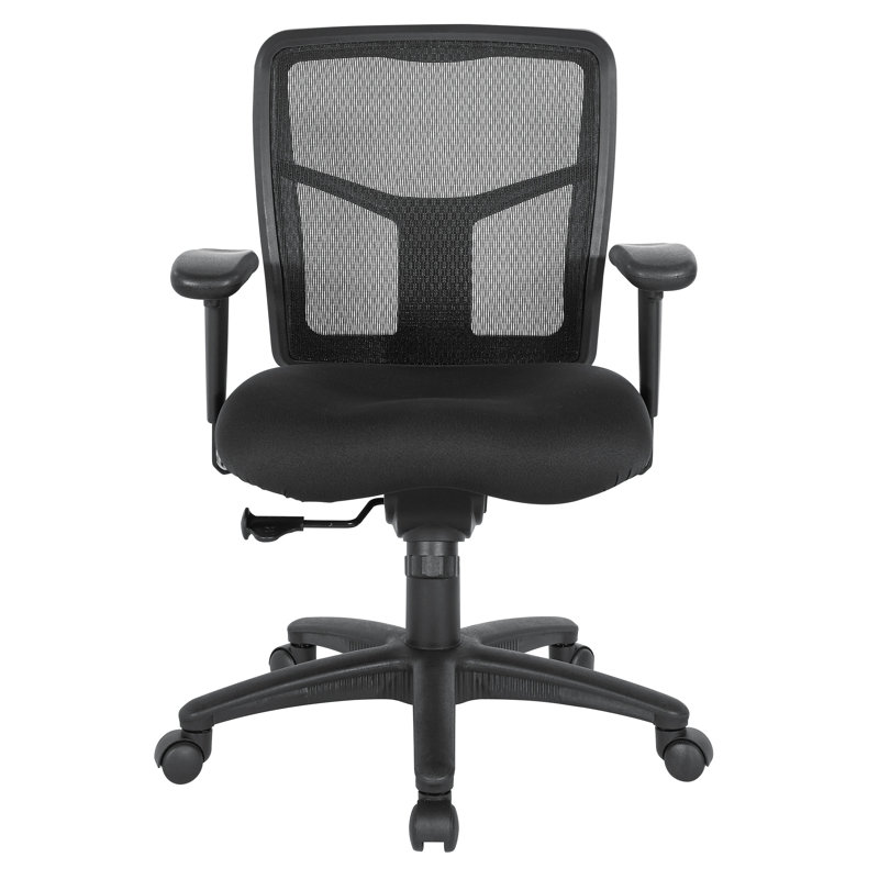 Black Mesh Ergonomic Executive Swivel Chair with Adjustable Arms