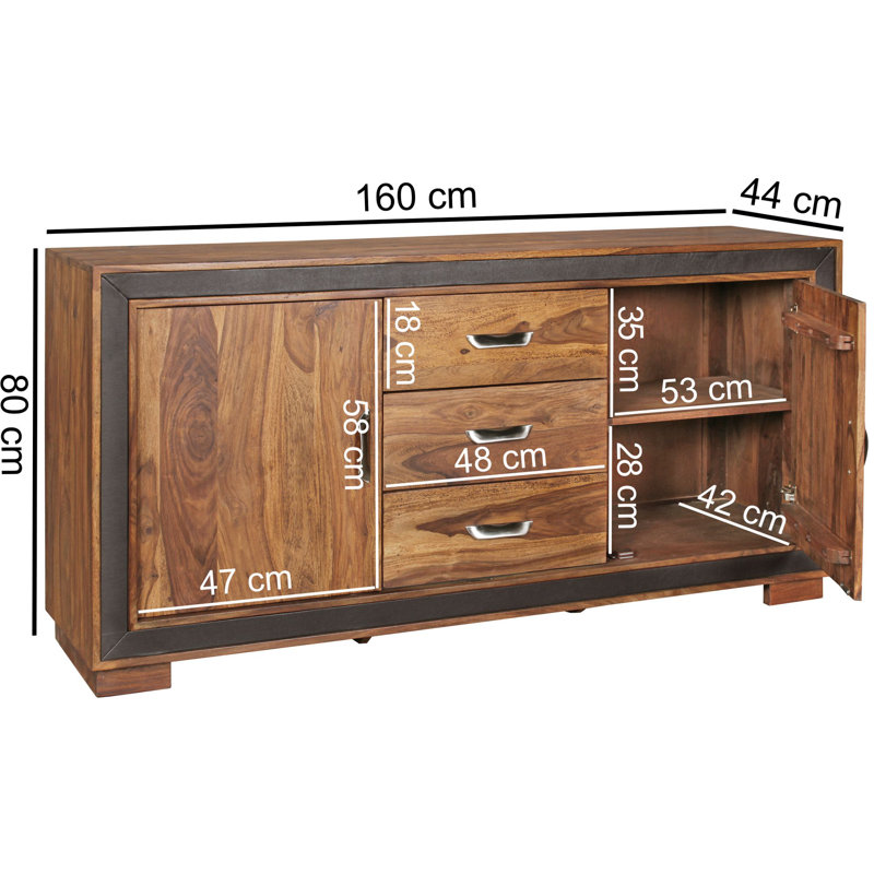 Jimmy 160cm Solid Wood Sideboard