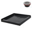 Base de douche en acrylique noir brillant avec drain à droite 32 po x 32 po Streamline-117295476