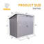 La poubelle contient 2 poubelles en métal pour le rangement des ordures, en acier inoxydable galvanisé, une remise pour la cour de jardin grise