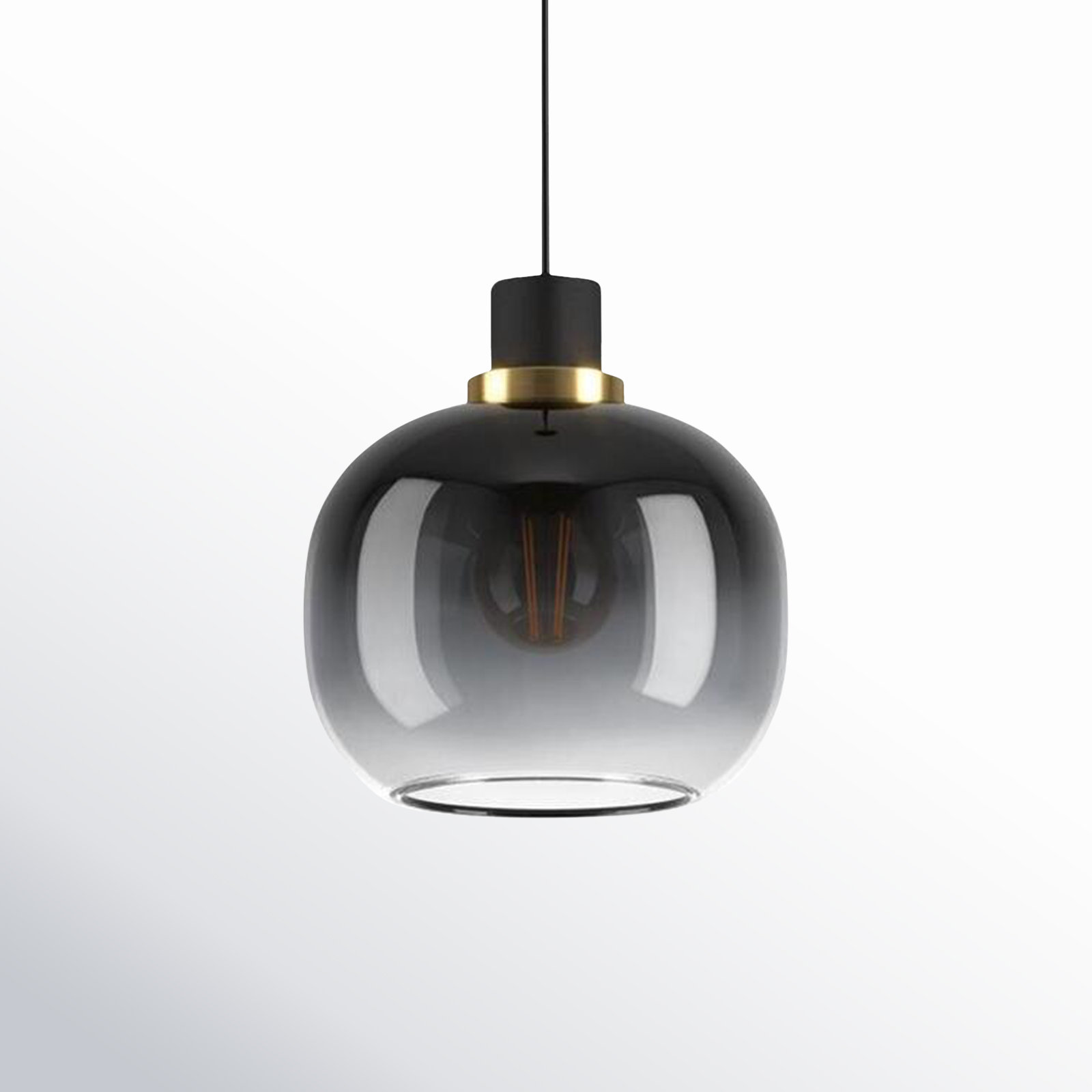 Chittering Single Light Glass Dimmable Pendant