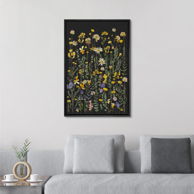 Vibrant Wildflower " Vibrant Meadow Botanical With Colorful Wildflowers " on