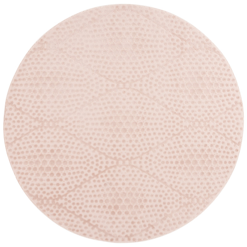Abbygael Performance Geometric Rug, Round 6'7"