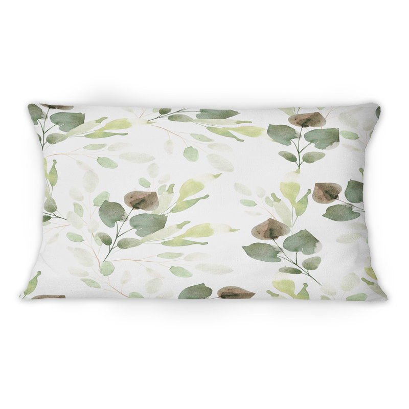 Coussin Green Leaves On