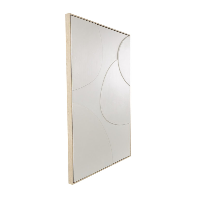 Adah Framed On Wood Minimalistic, Beige
