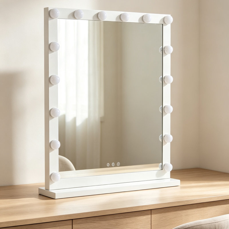 Metal Rectangle Mirror, 64.5 cm H x 52 cm W 