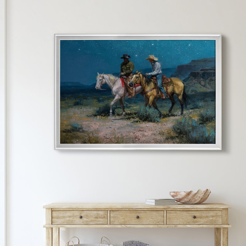 «Night Riders», impression sur toile encadrée, H 18,5 po x l 24,5 po x P 1,5 po, Argent